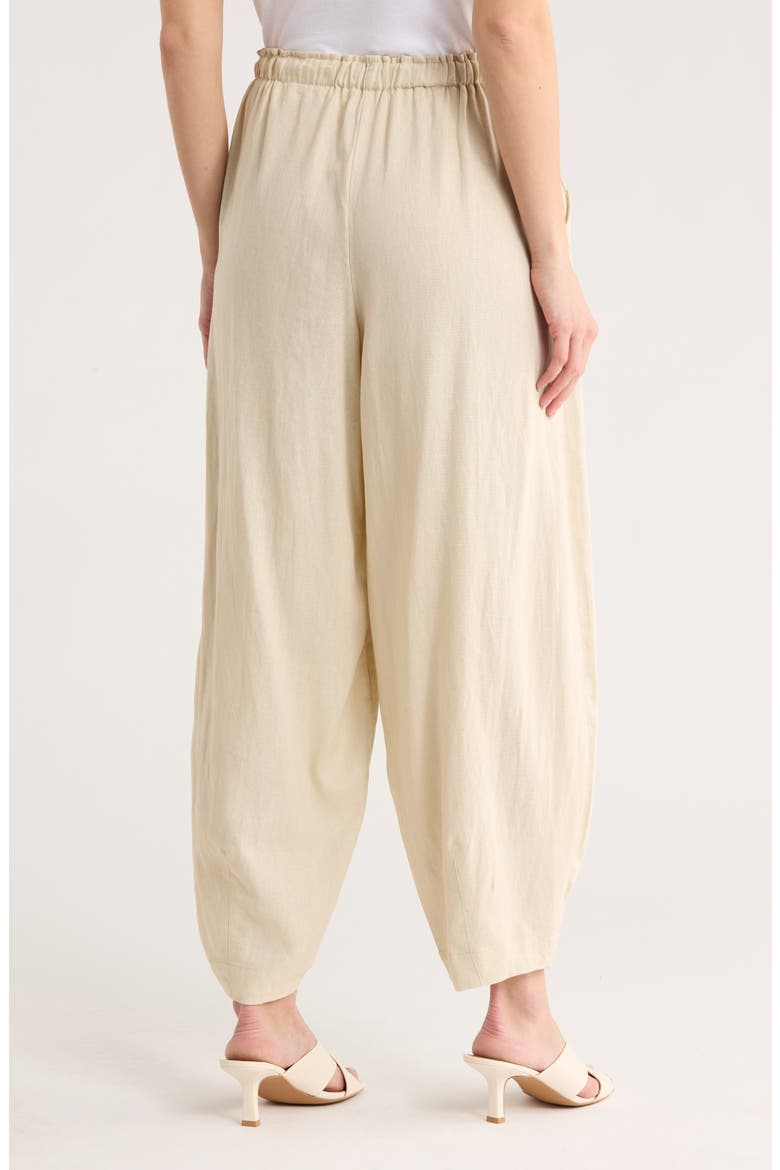 Harem Linen Blend Pants, Alternate, color, NATURAL