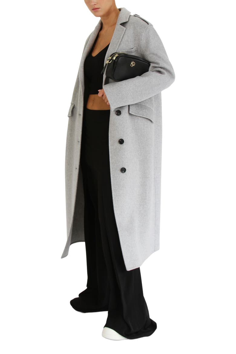 Tainted Love Longline Coat, Alternate, color, Grey Marle