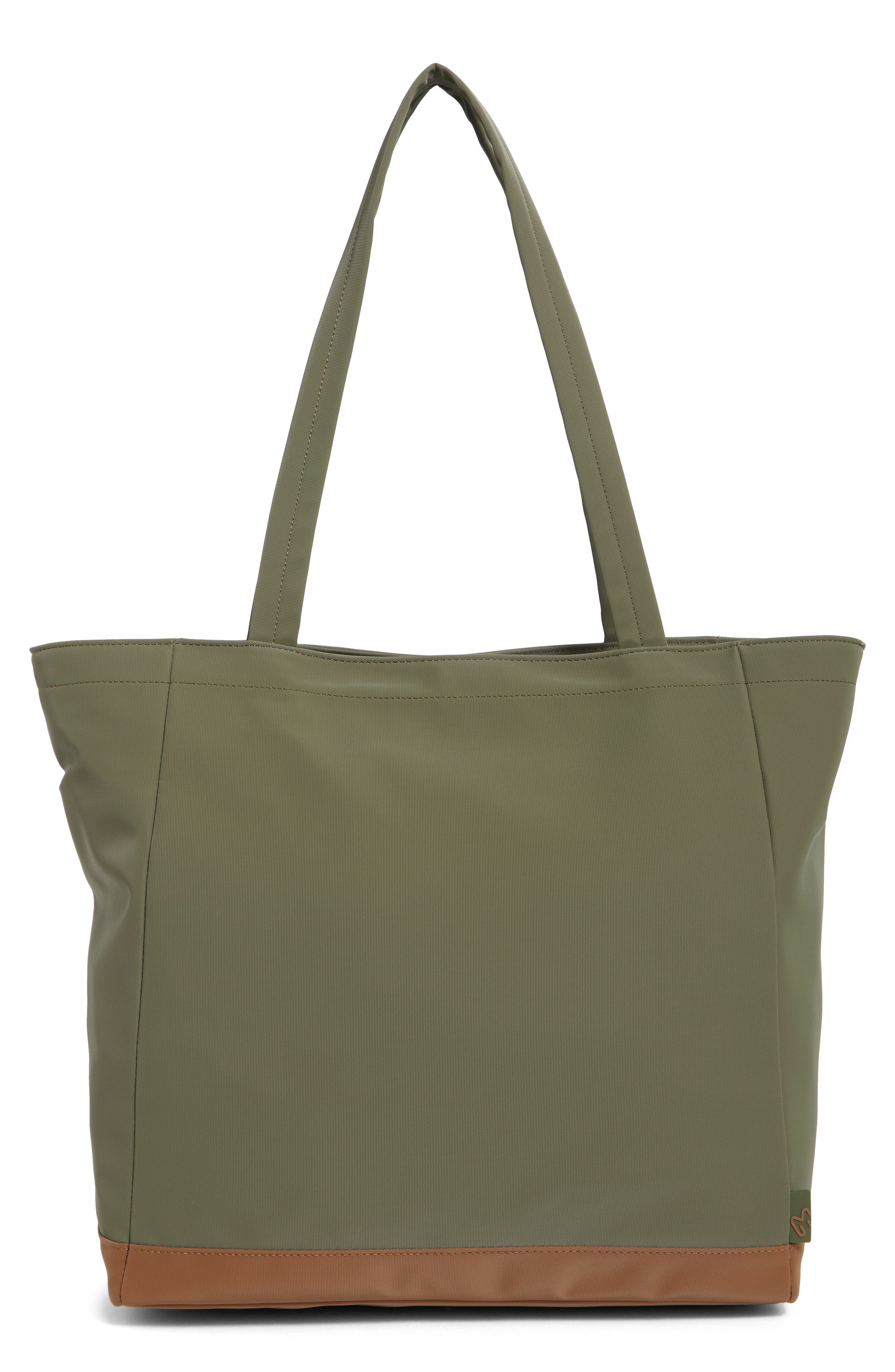 Faux Leather Tote, Alternate, color, NORDSTROM HUNTER/ MOCHA