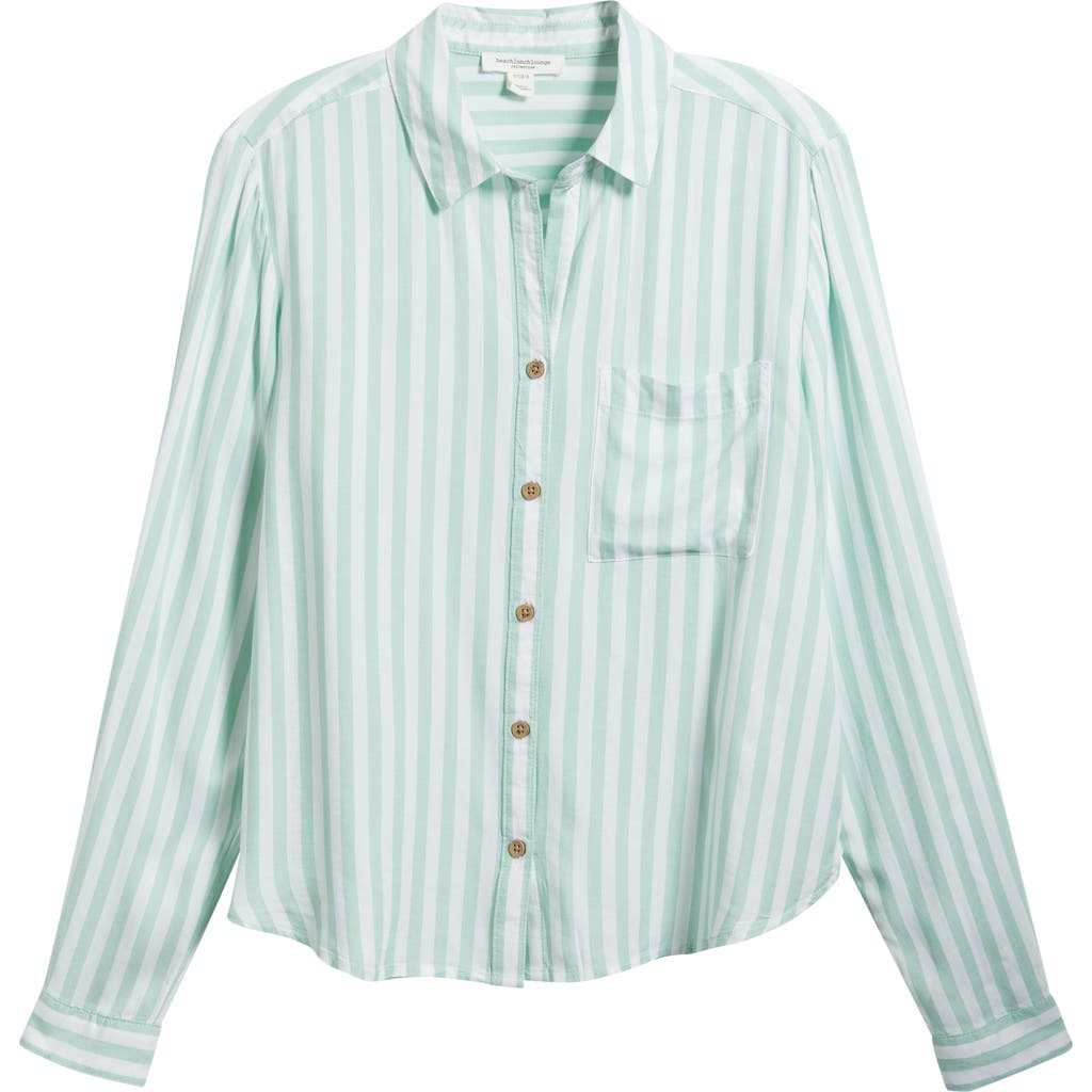 BEACHLUNCHLOUNGE BEACHLUNCHLOUNGE CANDACE STRIPE BUTTON-UP SHIRT