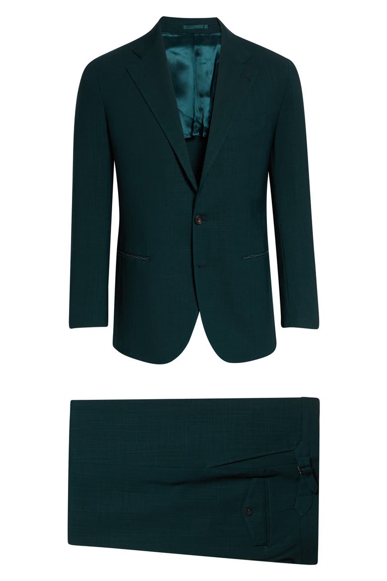 Waverly Virgin Wool Suit, Alternate, color, FOREST
