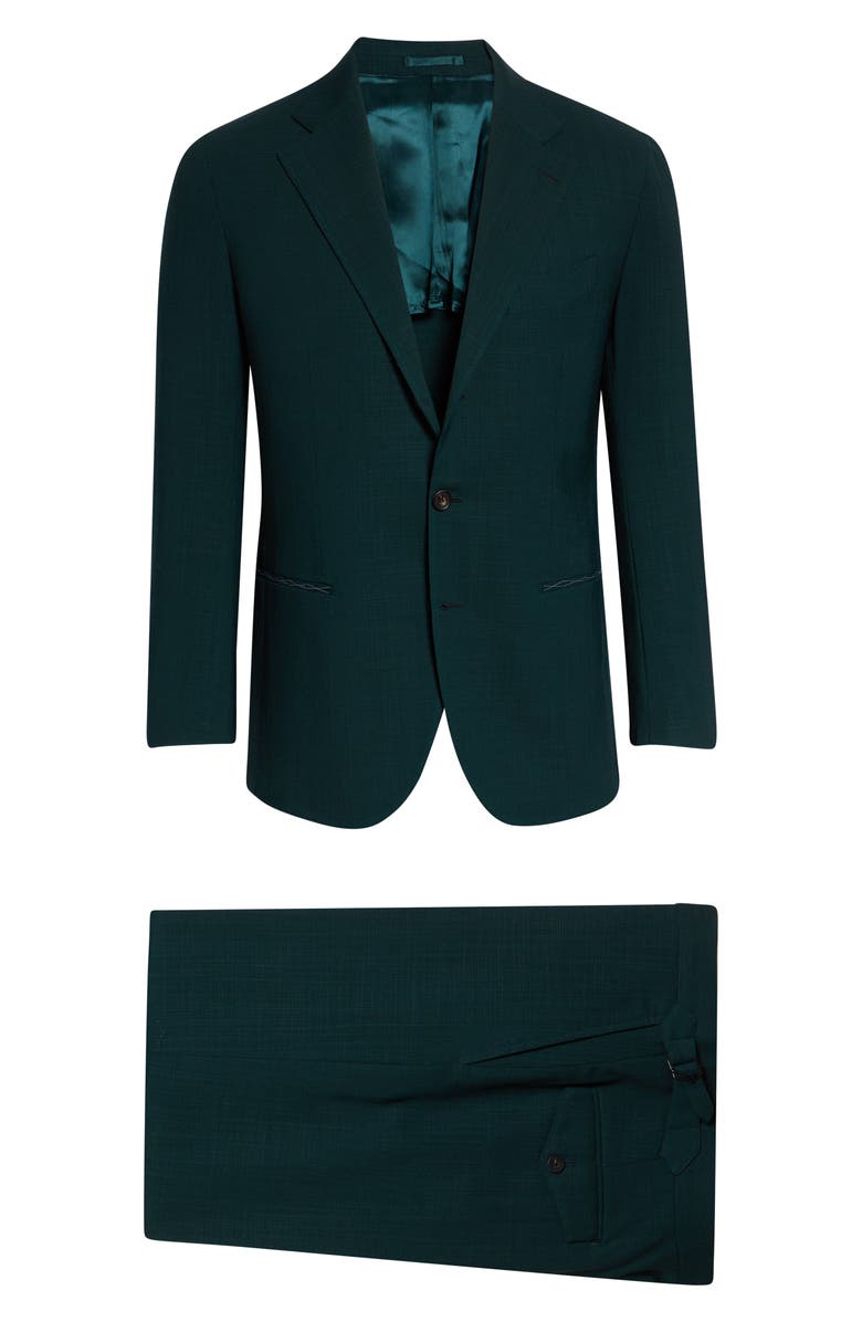 J. Mueser Waverly Virgin Wool Suit, Main, color, Forest