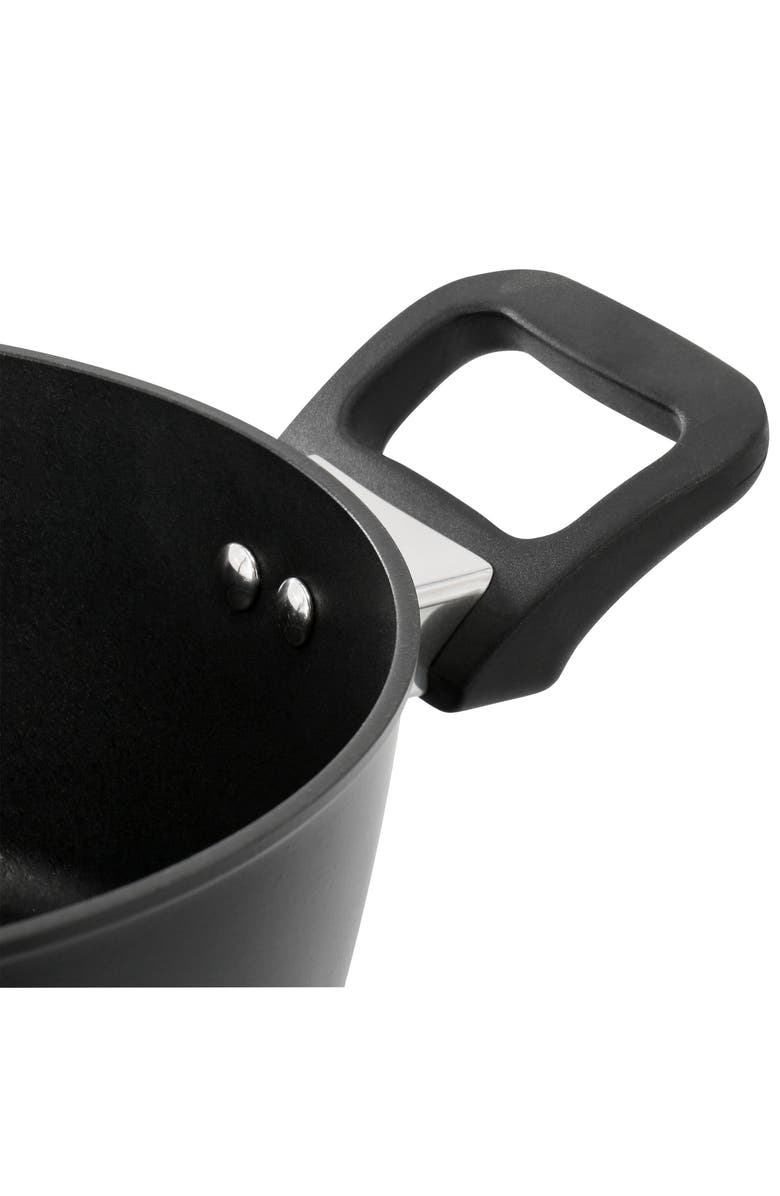 OSTER Connelly 4 Quart Textu Nonstick Aluminum Dutch Oven with Lid, Alternate, color, Black