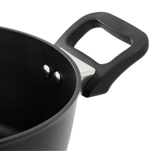 Oster Connelly 4 Quart Textured Nonstick Aluminum Dutch Oven With Lid In Black In Black