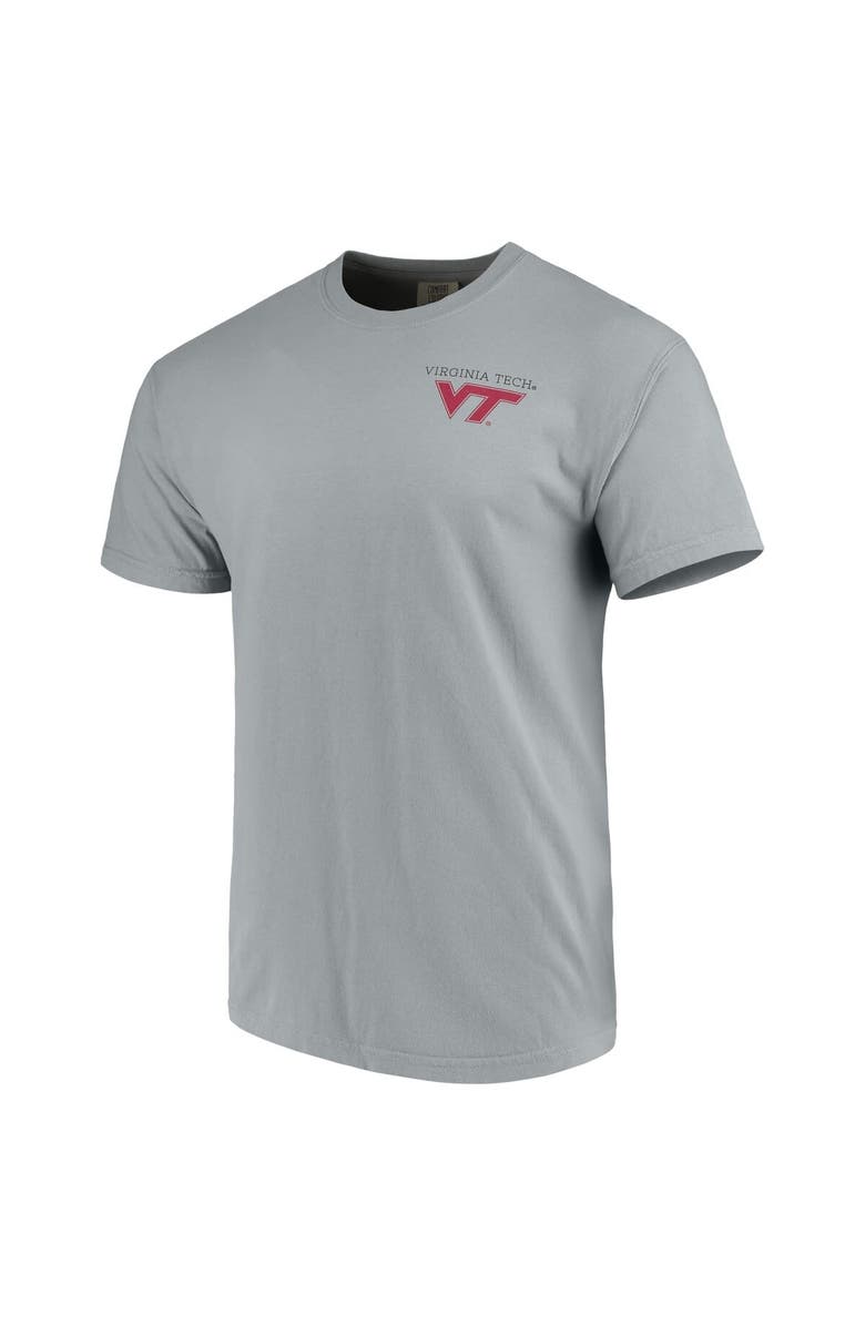 IMAGE ONE Men's Gray Virginia Tech Hokies Team Comfort Colors Campus Scenery T-Shirt, Alternate, color, 