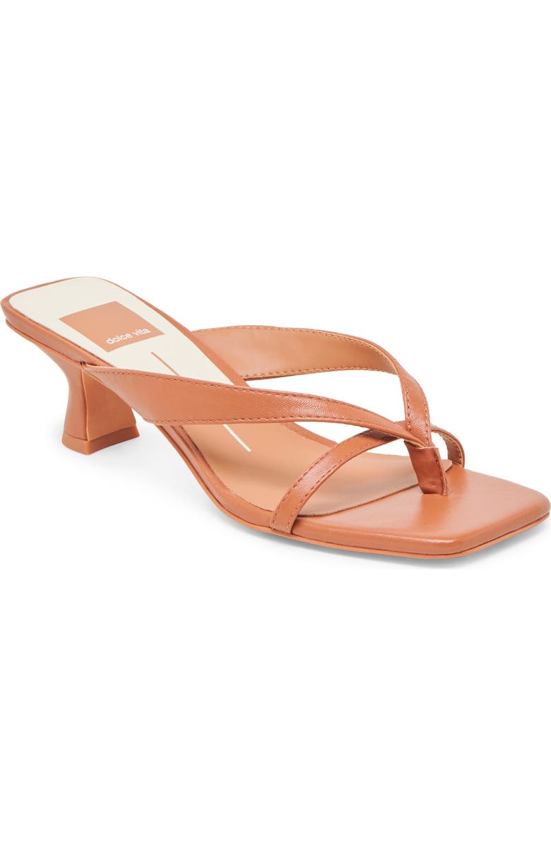 Dolce Vita Brevel Kitten Heel Flip Flop, Main, color, Saddle Leather