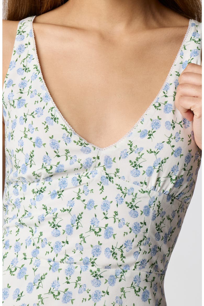 Floral Print Sleeveless Minidress, Alternate, color, PEONIE