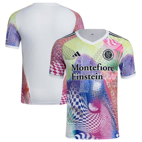 Men's adidas White New York City FC 2025 Pride Pre-Match Top