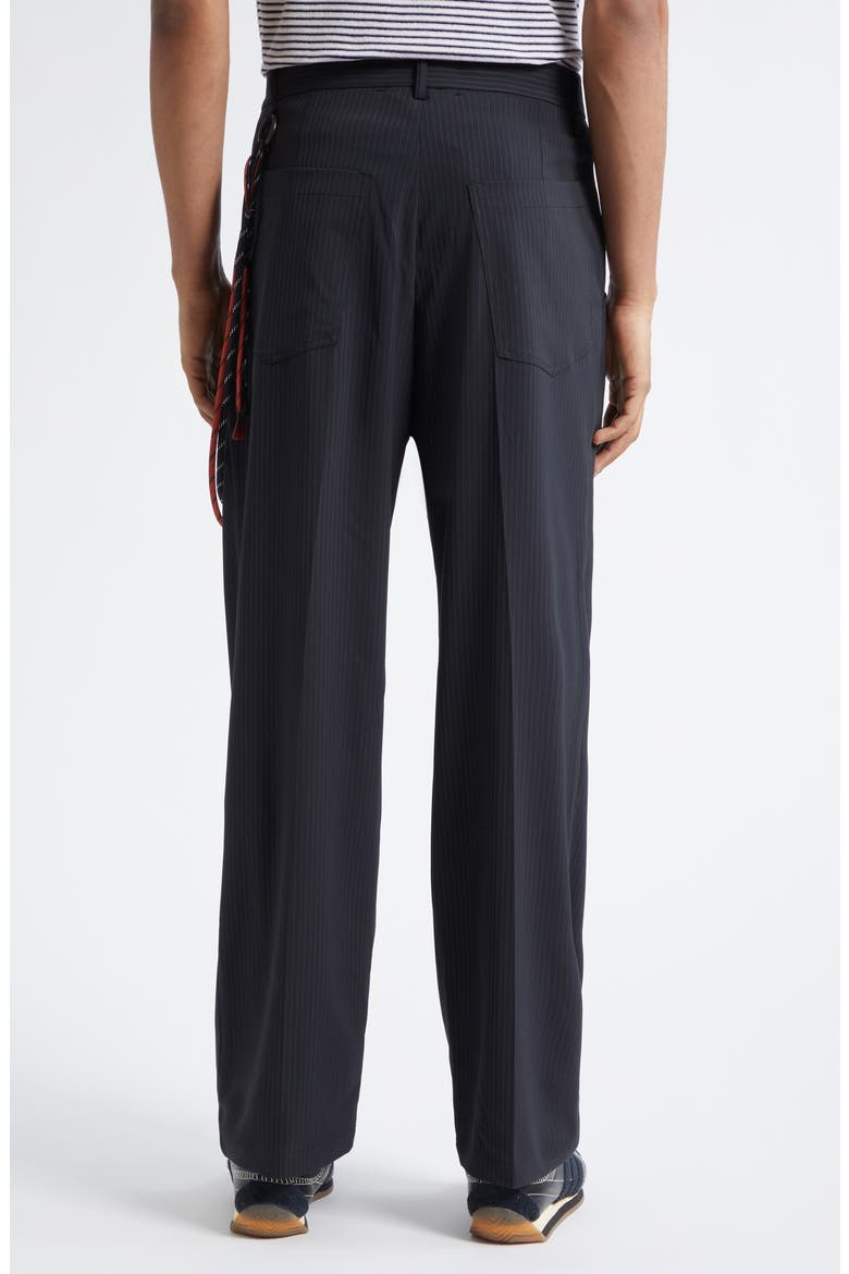 Pleated Loose Fit Pants, Alternate, color, NAVY