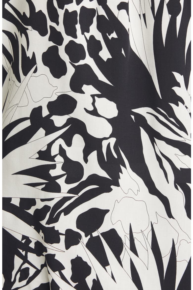 Jungle Print Button-Up Shirt, Alternate, color, BLACK