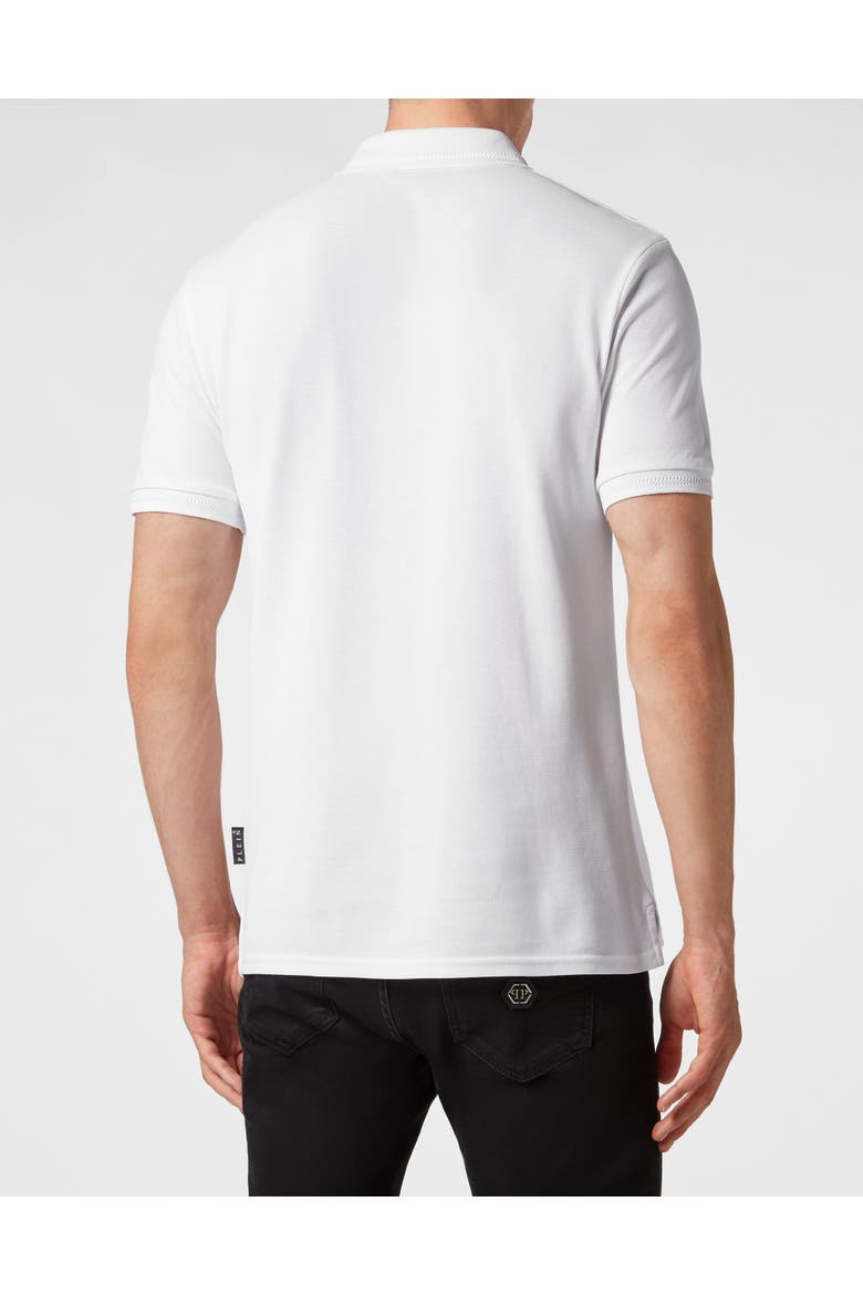 Polo Shirt Ss Gothic Plein Pp Hexagon Men, Alternate, color, white