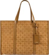 SANDRO Split leather shopping bag