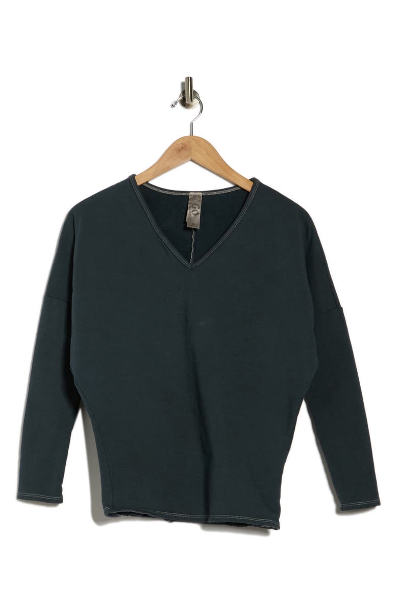 GO COUTURE Romantic Rose Graphic Sweater, Main, color, Dark Dull Gray