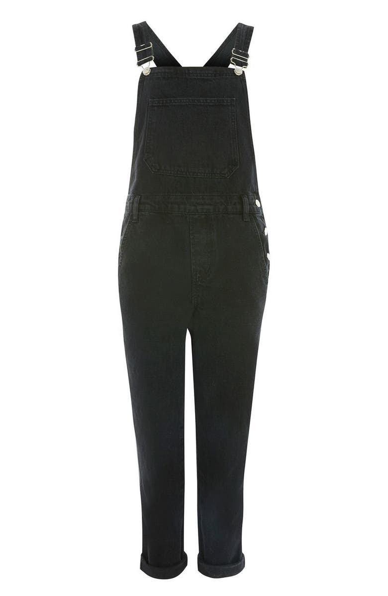 Topshop Slim Leg Overalls, Alternate, color, 