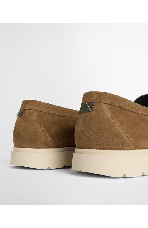 Barbour Carty Moc Toe Loafer In Taupe