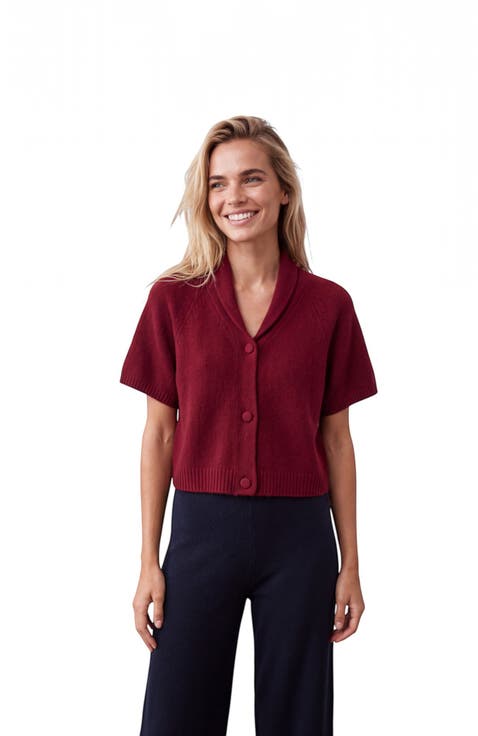 Christina 100% Cashmere Cropped Cardigan