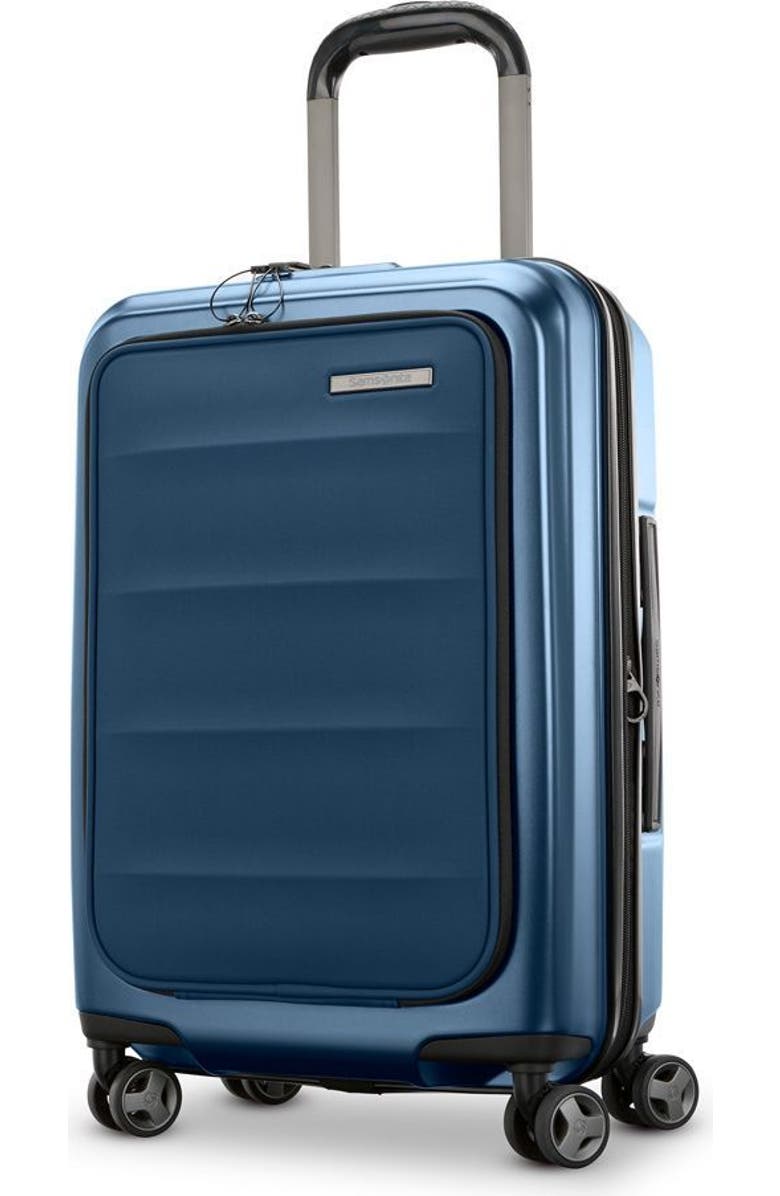 Samsonite Octiv Front Pocket Pro 21 Inch Carry On Spinner, Main, color, Blue Denim