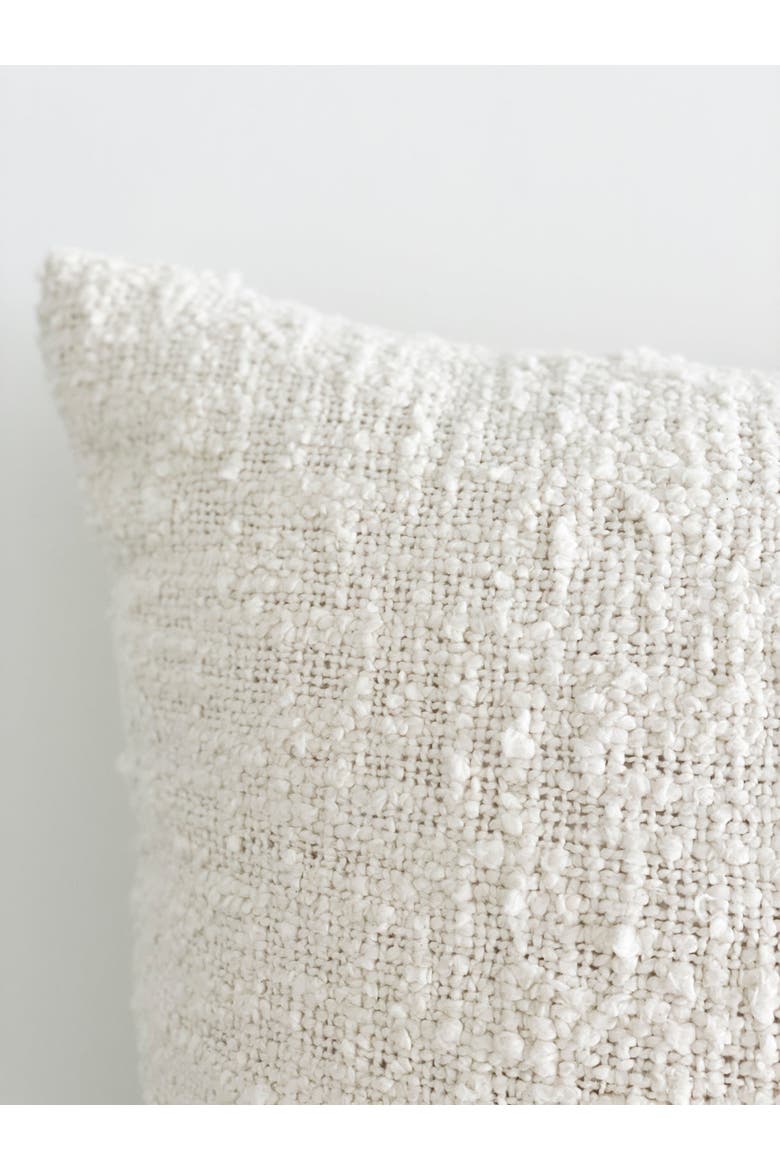 Cotton Boucle Dutch Euro Pillow with Down Insert, Alternate, color, White