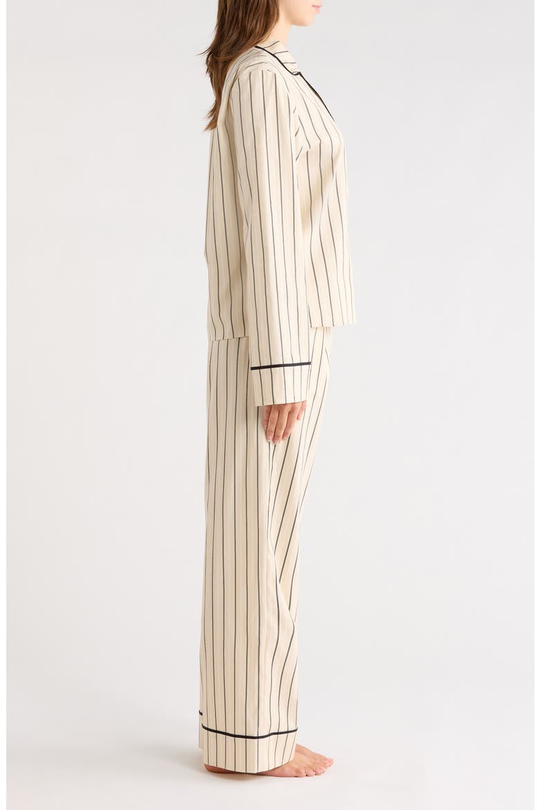Coco Long Sleeve Pajamas, Alternate, color, ALMOND STRIPE