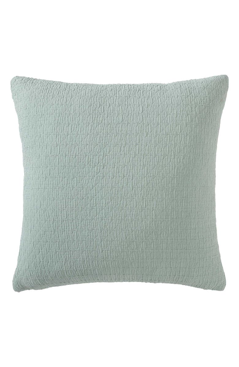 Nautica Wave Texture Square Accent Pillow, Main, color, Turquoise-Aqua