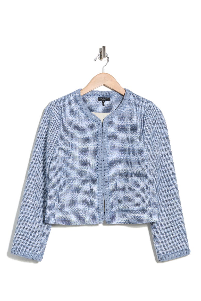 Chloe Tweed Blazer, Alternate, color, BLUE MULTI