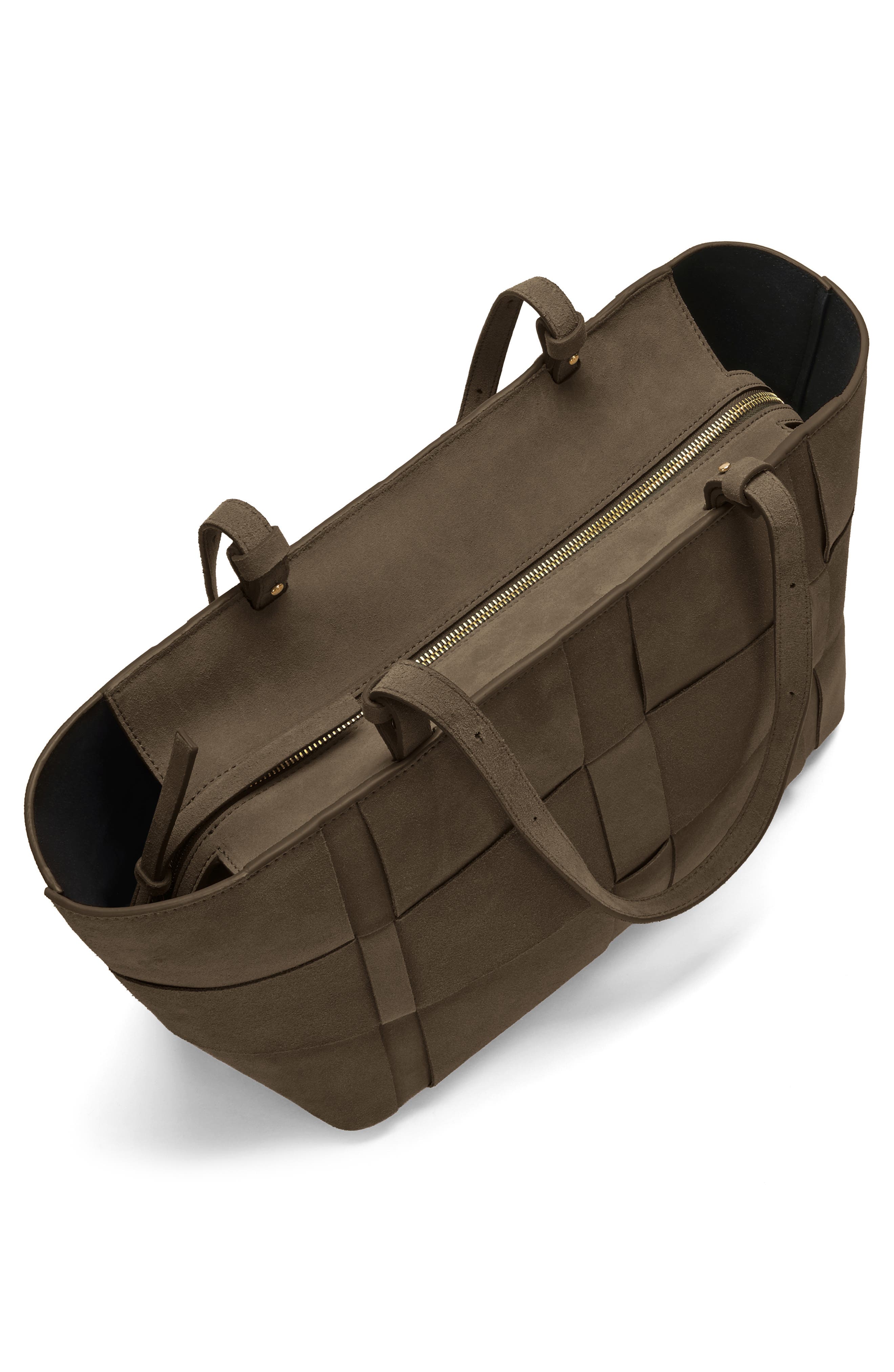 The Florence Woven Leather Tote, Alternate, color, HAZEL