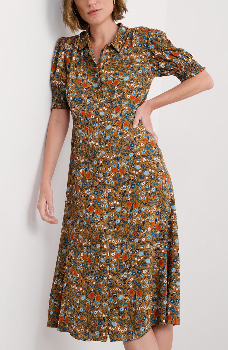 Seasalt Cornwall Bridget Print A-Line Shirtdress, Alternate, color, Still Life Basket