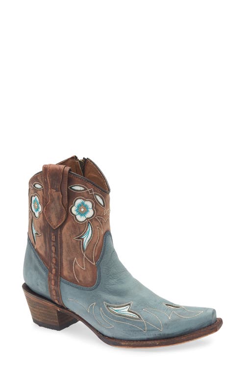 CIRCLE G Floral Embroidery Western Boot in Blue  product