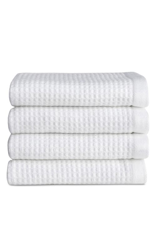 Cozy Earth 4-pack Waffle Washcloths In White