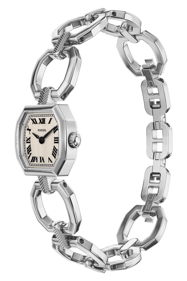 Harlow Mini Chain Link Bracelet Watch, 20mm, Alternate, color, SILVER