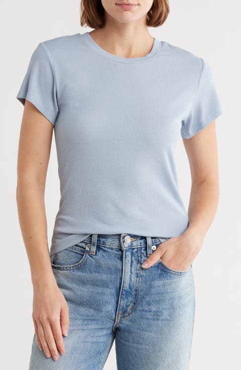 Ribbed Crewneck T-Shirt
