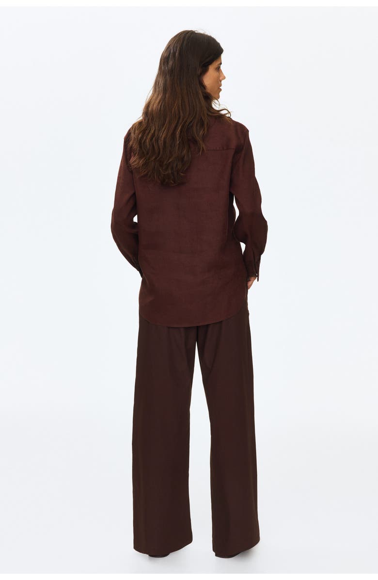 H&M Mama Cotton Drawstring Trousers, Alternate, color, Dark Brown