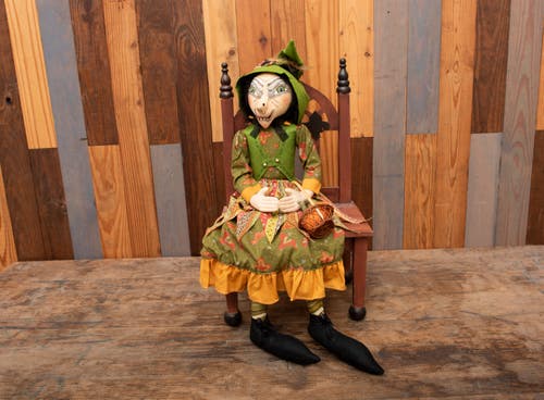 Gallerie Ii Gwinette Witch Joe Spencer Gathered Traditions Halloween Art Doll Figure In Multi