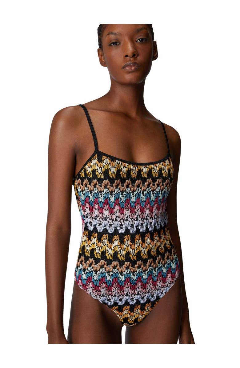 Missoni One-piece Swimsuit In Lamé Viscose Lace, Alternate, color,