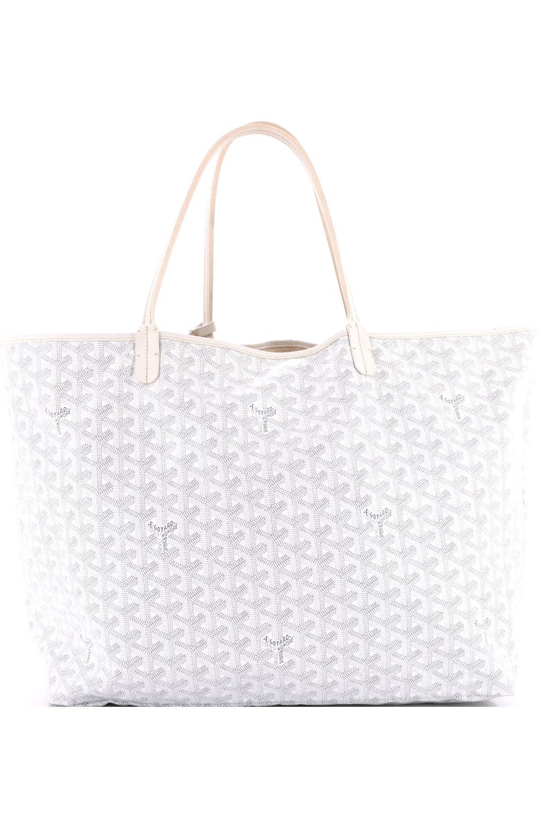 Pre-Owned Goyard Saint Louis Tote Coated Canvas GM, Main, color, White