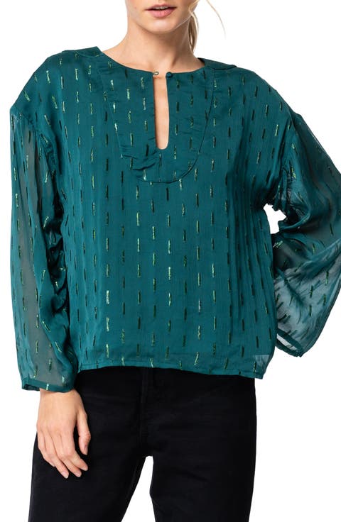 Olivie Metallic Fleck Top