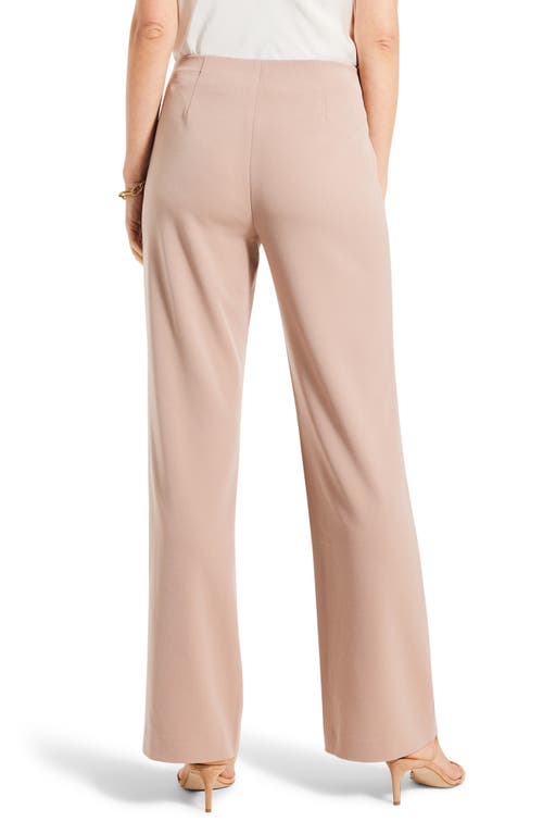 Nic + Zoe Work It Woven Wide-leg Trousers In Mochaccino
