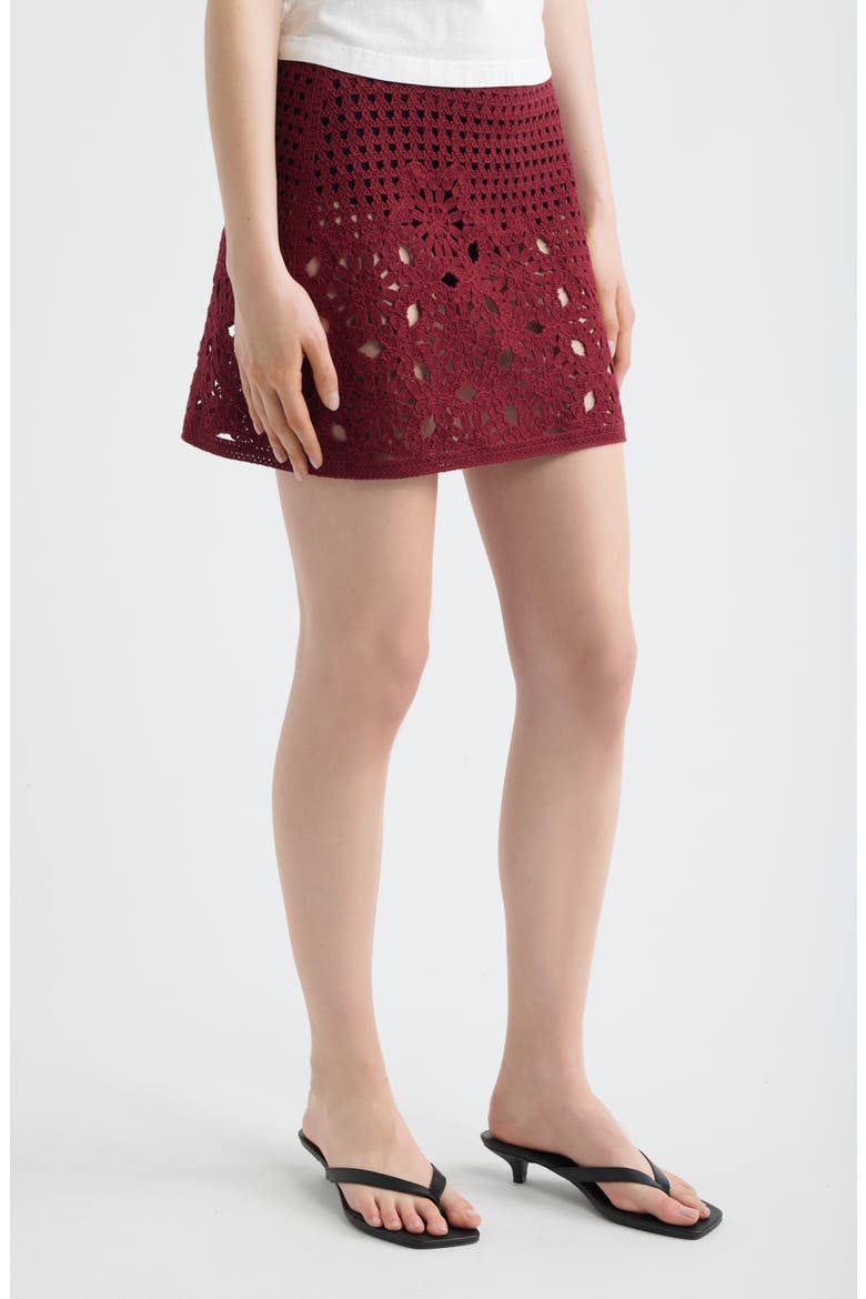 The Postcard Skirt, Alternate, color, GARNET