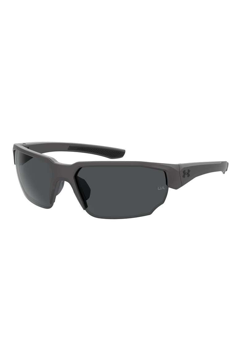 70mm Polarized Oversize Sport Sunglasses, Alternate, color, GREY BLACK