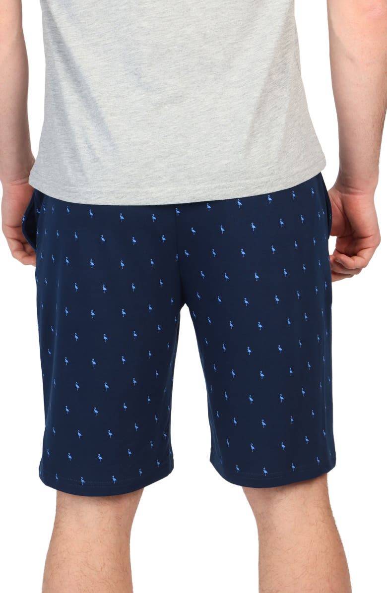 TailorByrd Byrd Print French Terry Shorts, Alternate, color, Navy