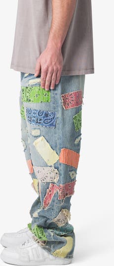 Ultrabaggy Ripped Bandana Patch Jeans