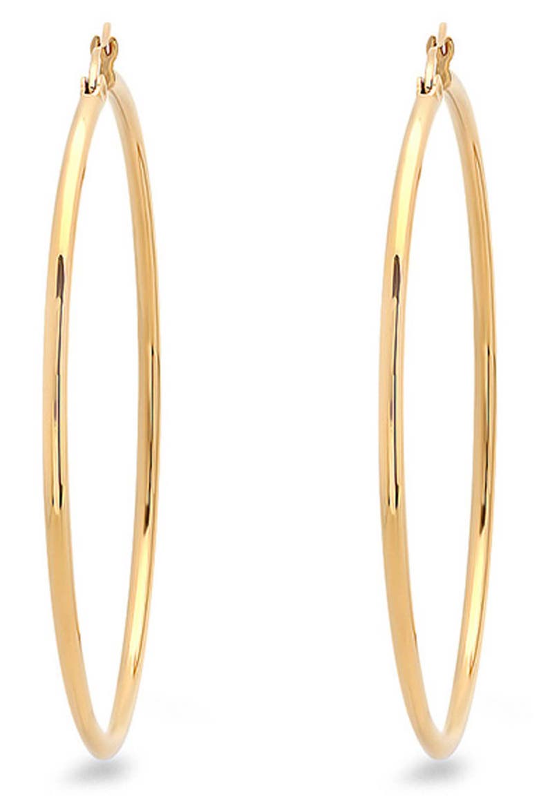 Slim Hoop Earrings, Alternate, color, GOLD