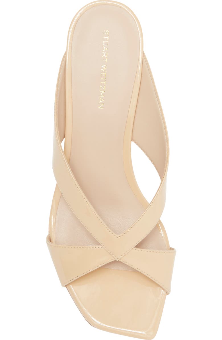 Stuart Weitzman Miami Wedge Slide Sandal, Alternate, color, Golden Beige
