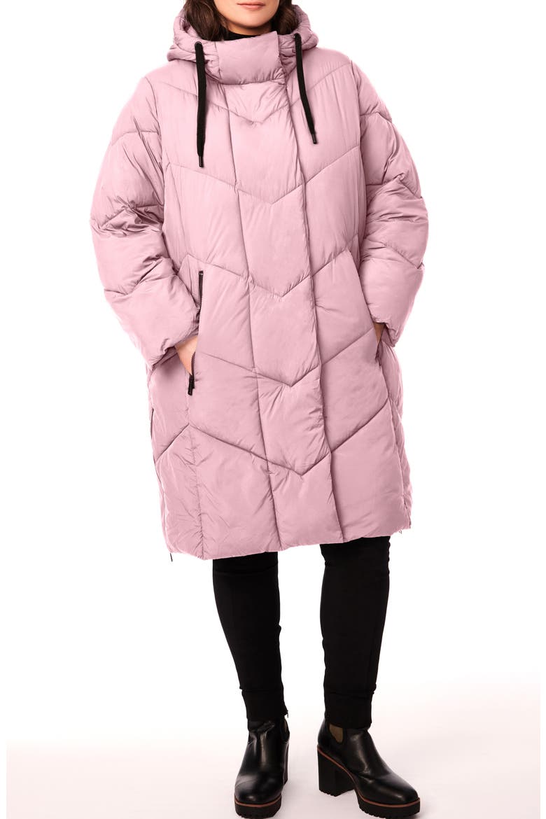 Hooded Puffer Coat, Main, color, LILAC HAZE