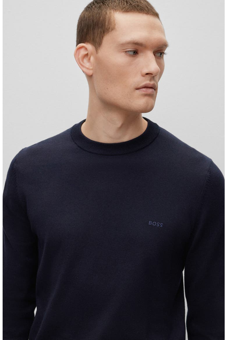Pacas Cotton Crewneck Sweater, Alternate, color, DK BU