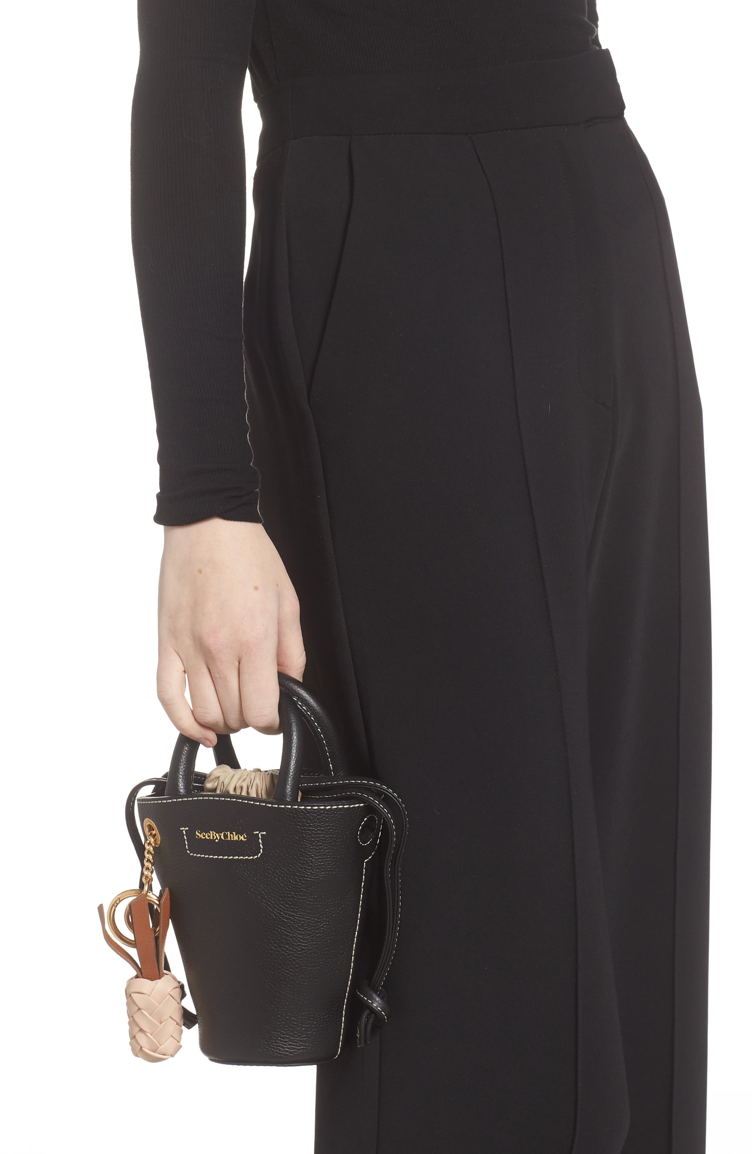 See by Chloé Mini Leather Bucket Bag, Alternate, color, 
