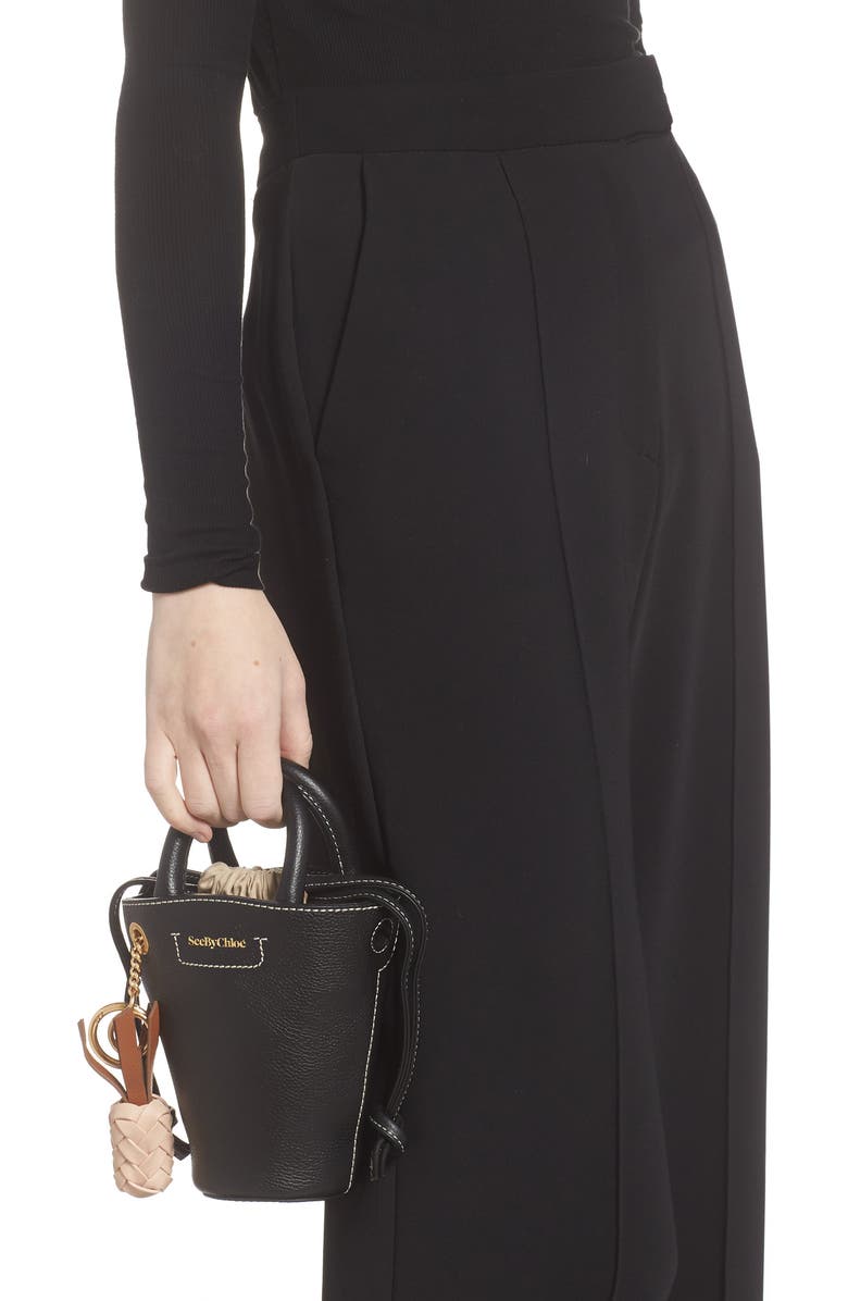 See by Chloé Mini Leather Bucket Bag, Alternate, color,