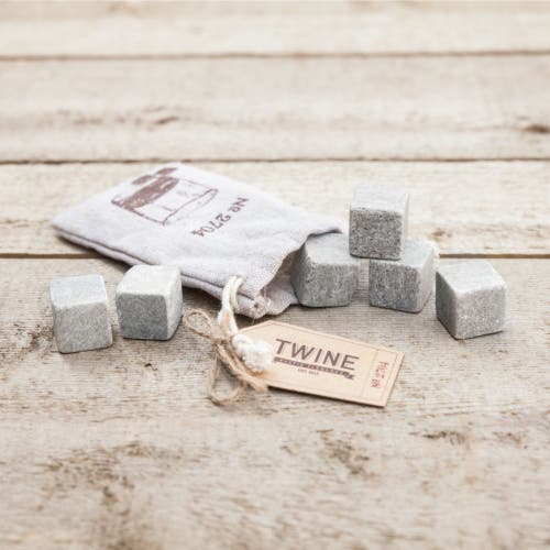Twine Glacier Rock Cooling Stones Set Of 6 In Grey