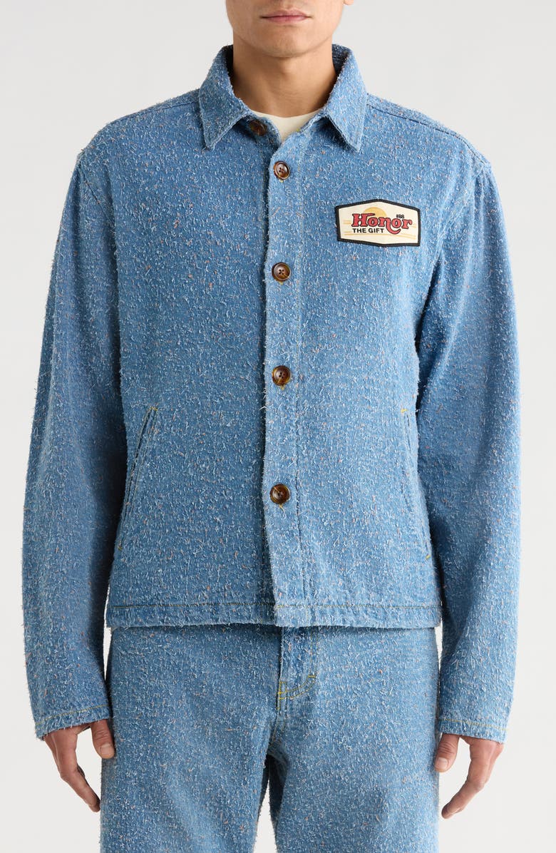 HONOR THE GIFT Textured Denim Jacket, Alternate, color, Indigo
