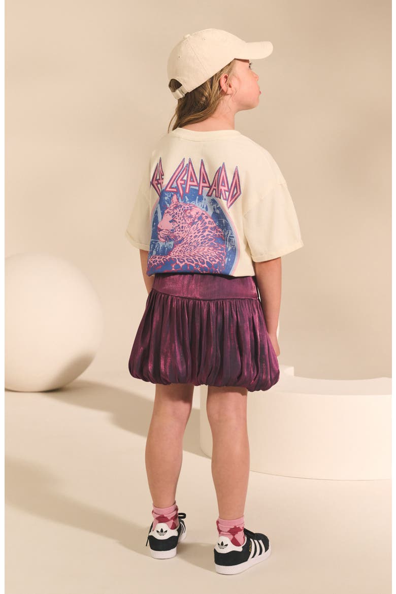 Kids' Metallic Bubble Skirt, Alternate, color, PURPLE